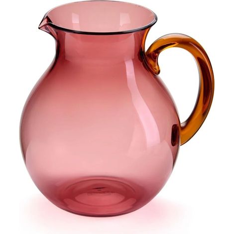 GUZZINI Caraffa "Balloon" 2 Lt in Plastica a Base Biologica Rosso – Caraffa Leggera e Pratica per Cucina e Tavola