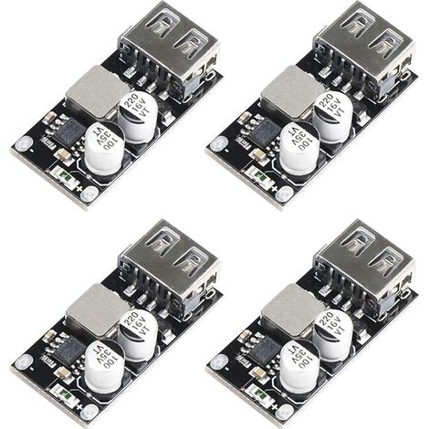 4 Pièces Convertisseur Buck USB,Module Abaisseur DC-DC 4.5-32V 12V 24V à 5V QC 3.0 Module de Charge Régulateur de Tension d'alimentation Carte de Transformateur de Tension (1/5)