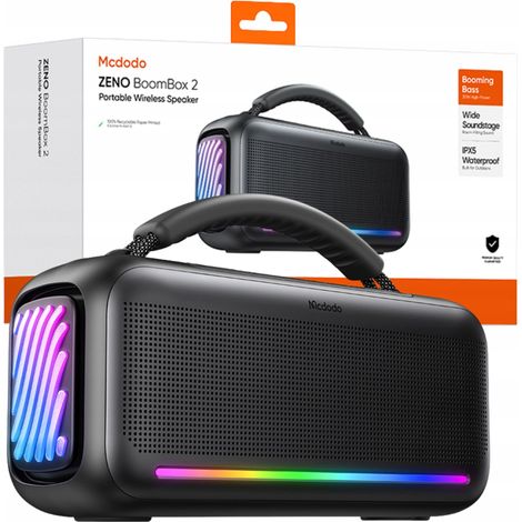 Altoparlante Bluetooth grande MCDODO, portatile, wireless, impermeabile, nero (1/5)