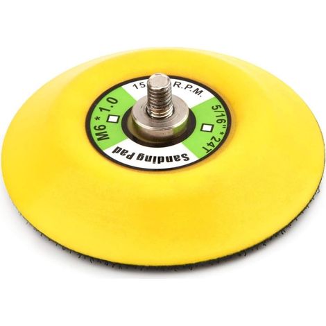 Plaque De Support - 75 mm - Filet M6 - Vitesse Max 15000 Tr/Min - Pour Ponceuse Polisseuse Orbitale Aléatoire - 1 Pièce (1/5)