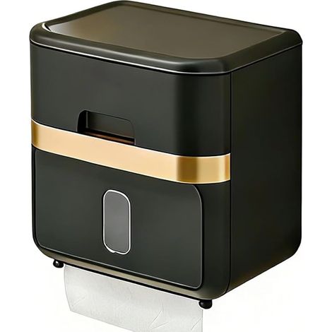 Distributeur de papier toilette mural grande capacité, sans (1/5)
