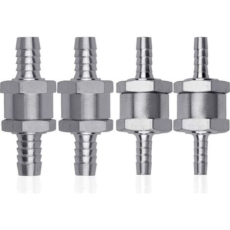 Stück Diesel-Rückschlagventile aus Aluminiumlegierung, 6/8/10/12 mm Kraftstoffventile mit Pfeil für Benzin-, Diesel-, Auto-, Boot- und Motorradmotorräder (1/4)