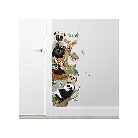 Wandtattoos mit Dschungeltieren, Waldtieren, Affe, Koala, Hirsch – ideal für Babyzimmer, Kinderzimmer und als Wanddekoration für Zuhause.