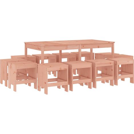Maison Exclusive - 13-tlg. Garten-Essgruppe Massivholz Douglasie (1/5)