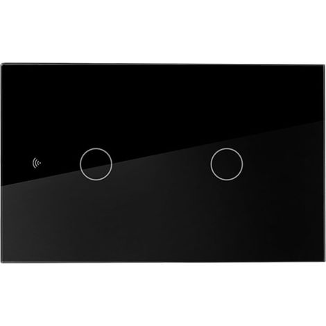 Intelligentes Touchpanel mit WLAN, zwei Betriebsmodi, Steuerung per Tuya-App, Fernsteuerung per Smartphone, Sprachsteuerung, Timerfunktion, intelligenter Netzschalter für Zuhause, Schwarz (1/5)