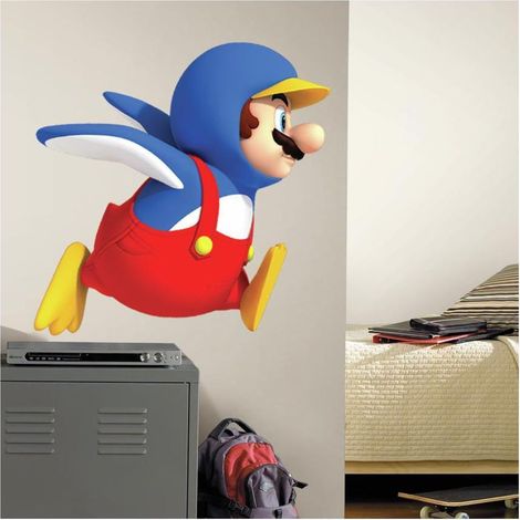 SUPER MARIO - Stickers repositionnables Super Mario, Nintendo 86x71 (1/3)
