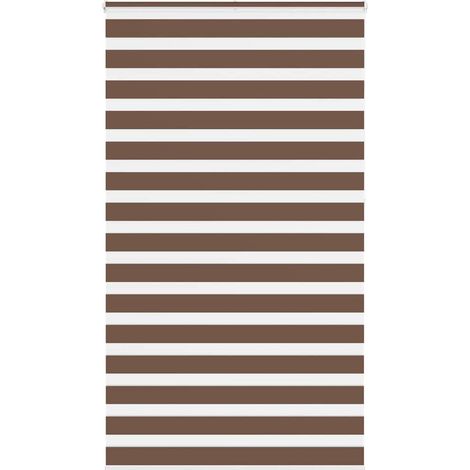 Doppelrollo Braun 135x230 cm Stoffbreite 130,9 cm Polyester