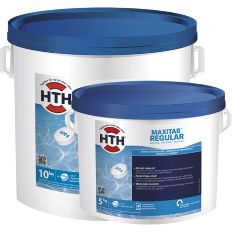 Chlore lent stabilisé hth® MAXITAB Regular - Galets 200g - 10 kg