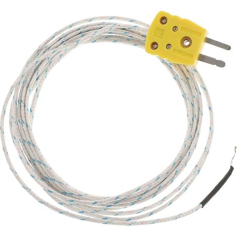 Thermocouple de type K, ligne de détection de température en fibre de verre, usage industriel, lot de 5 (1/5)