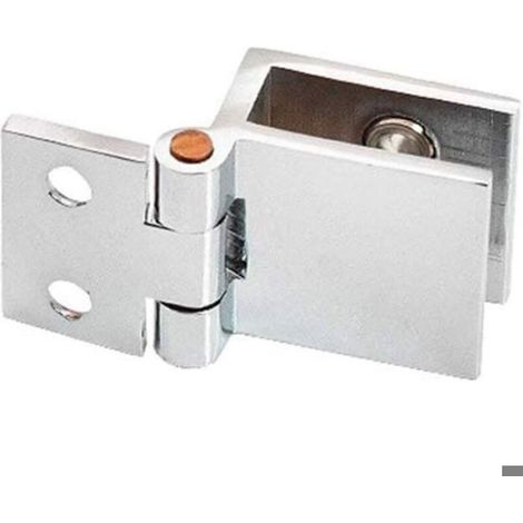 Aiducho – Charnière en verre en alliage – Lot de 4 clips pour porte en verre – Installation sans perçage – Épaisseur de verre 5-8mm (1/4)