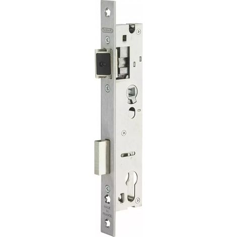 THIRARD - Boitier de serrure encastrable à cylindre pour porte d'entrée, axe 24 mm, entr'axe 92 mm, bouts carrés - THIRARD