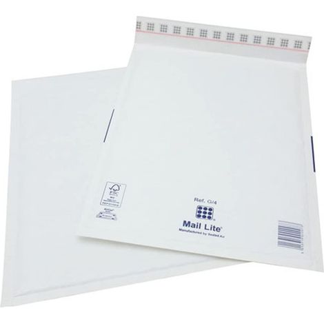 100 x F/3 (220 x 330mm) Mail Lite White Padded Envelopes
