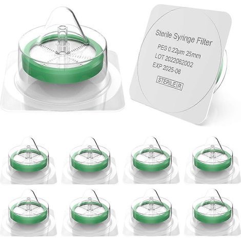 Lot de 50 filtres stériles en PES, diamètre de la membrane : 25 mm (1/5)