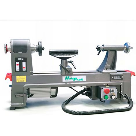 Tour à bois monophasé 750 W – Variateur de fréquence 0 à 3200 trs/min – Banc en fonte pour élimination des vibrations – Longueur 510 mm – Holzprofi (1/3)