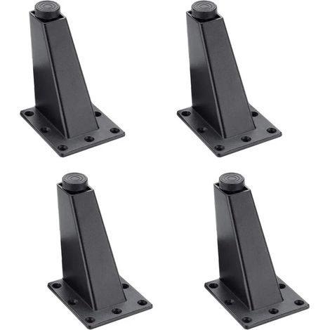 Patas de muebles de aleación de aluminio ajustables, color negro, 4 piezas - Mesa de sofá (1/3)