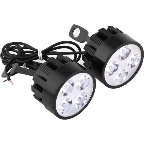 GARRYFIZH Phare de conduite, projecteur moto à excellent rayonnement thermique, universel, antichoc, haute luminosité, accessoire moto