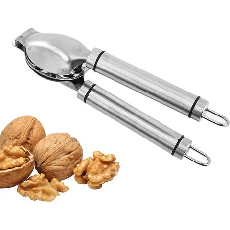 CCYKXA Nutcracker, Ergonomic Clip-on Nutcracker 304 Stainless Steel Nutcracker - for Kitchen, Nuts, Hazelnuts, Chestnuts (1/4)