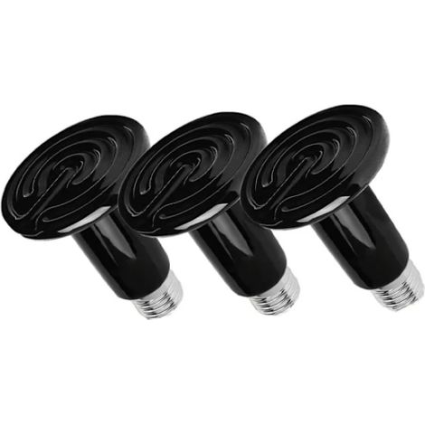 Lot de 3 lampes chauffantes en céramique pour reptiles E27, A (1/5)