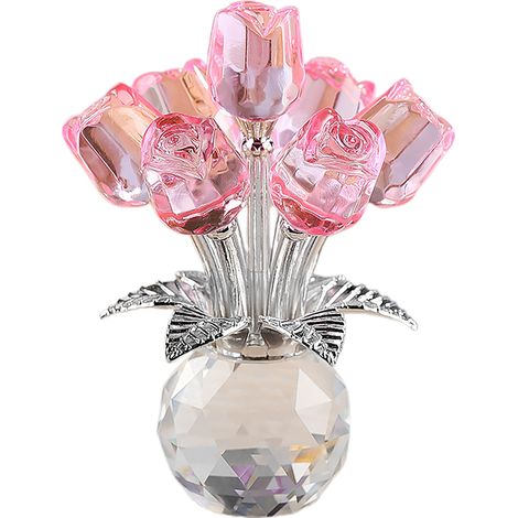 Ensemble Décoration Mariage et Maison : Couronne Porte Bois, Fleurs Artificielles Phalaenopsis et Roses, Boîtes Dragées, Vases Créatifs Raton Laveur et Chaussure, Ornements Cristal Rose (1/5)