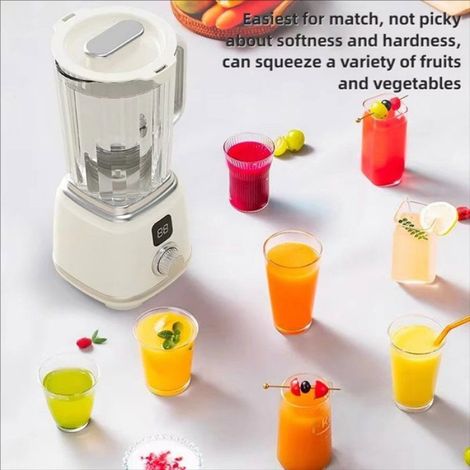 Nouveau Mixeur Domestique 10 Lames 3000 MAh, Presse-Agrumes Multifonction, Broyeur à Glace, Extracteur de Jus, Débit de Jus Élevé, (1/4)