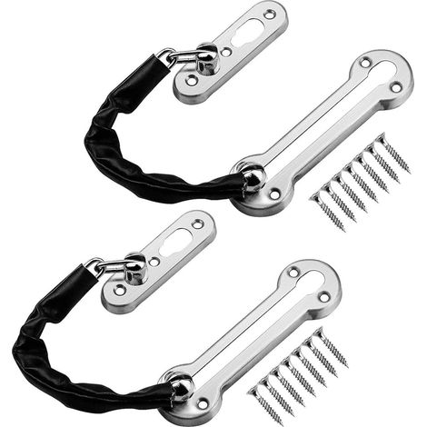 Verrou de sécurité pour porte, loquet de sécurité, limiteur, 2 pièces, pour la maison ou l'hôtel