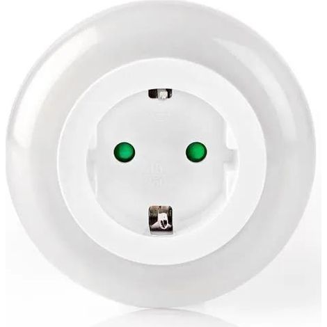 Nedis LNLGSOCK01 Lámpara de noche LED Blanca Táctil con sensor crepuscular