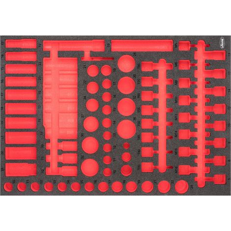 Vigor V6811-L Organizador de herramientas bicolor rojo