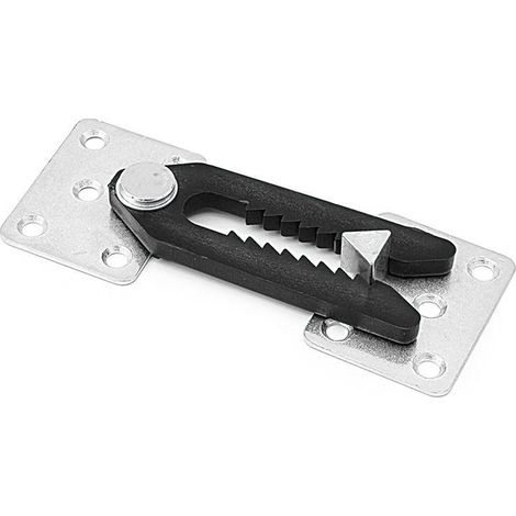 enganche para módulos tapizados. hierro y plástico. zincado negro. bloqueo ajustable. montaje atornillado. 128x55 - qam (1/2)
