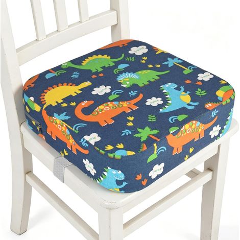 Baby Chair Riser, Portable Non-Slip Chair Riser, 30 x 30 x 4 cm, Removable Washable with 2 Safety Buckles for Home, Picnic, Travel (1/5)