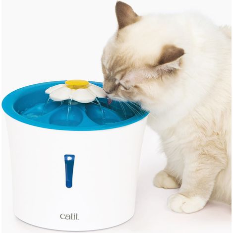 Fuente de agua Catit Flower LED azul y blanca 3L