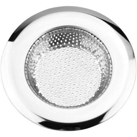 QORVA-Crépine d'évier en acier inoxydable de 11,5 cm de diamètre. Crépine d'évier durable, idéale pour les éviers, les cuisines, les salles de bains et les lavabos. (1/3)