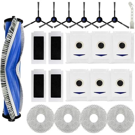 22 Pièces Accessoires de rechange pour ECOVACS DEEBOT T30 PRO OMNI / T30 OMNI Aspirateur Robot, 1 Brosse Principale 4 Serpillière (1/4)