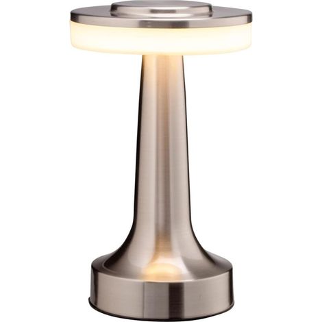 Lampe de bureau LED argentée et portable avec capteur tactile et 3 niveaux de luminosité (1/5)