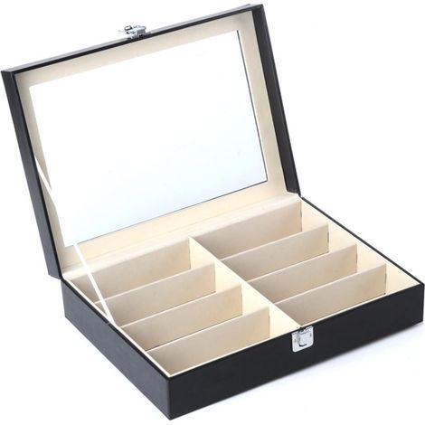 Anti-Dust Glasses Organizer, 8-Compartment Protective Glasses Organizer, Store (1/5)