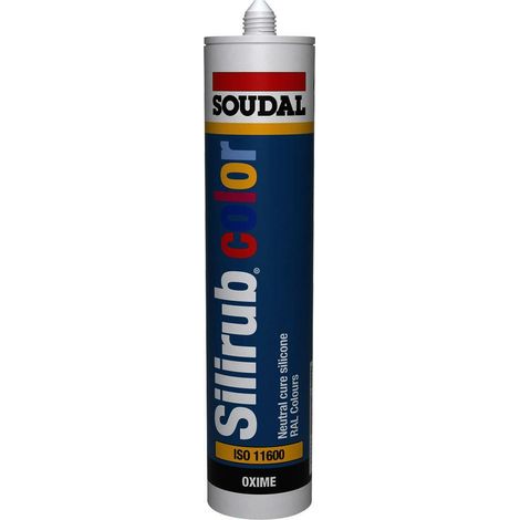 Soudal – Mastic silicone neutre Silirub Color 300 ml RAL 7016 – Résistant aux UV – Pour joints de construction et étanchéité PVC (1/3)