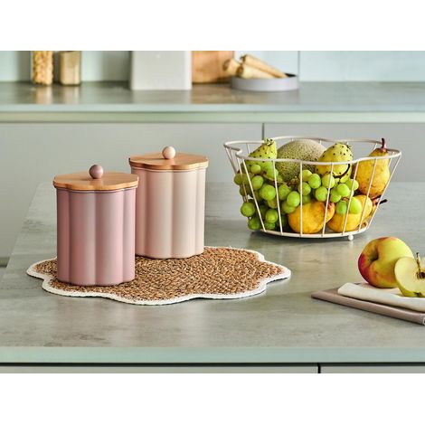 Obstkorb aus Metall ZELLER, beige, Ø 30 cm