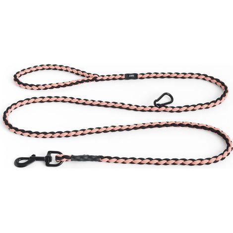 HAY - Dogs Leash Braided Adjustable - M/L - L160 cm - Pink & Black