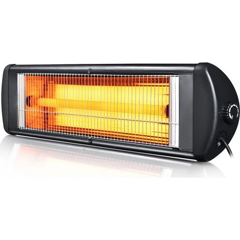 Stufa Elettrica Quarzo 2300 W 84x10x20 cm Basso Consumo IP55 da Parete