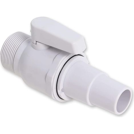 Robinet à boisseau sphérique 2 voies pour filtre de piscine, vanne d'arrêt de rechange pour filtre de piscine hors sol, 3,8 cm MIP x 3,8 cm – 3,2 cm (1/5)