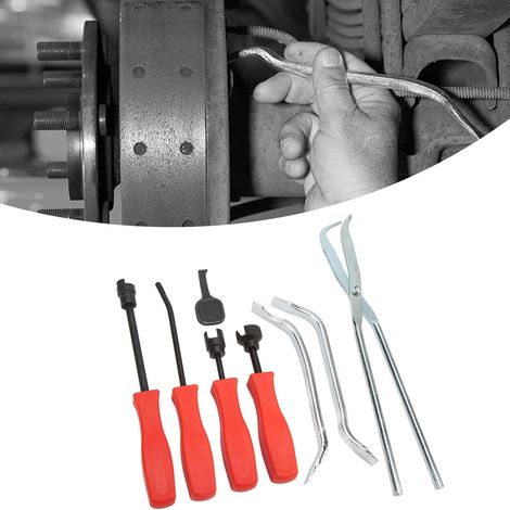 Kit d'outils de réparation de freins 8 pièces, extracteur de freins à tambour, universel pour automobiles (VT01029) (livré dans une boîte en carton) (1/5)