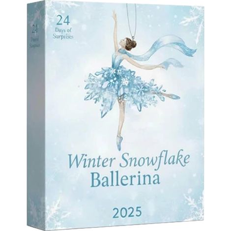 Compte à rebours de 24 jours avec une ballerine - Tableau de l'Avent de Noël en acrylique 2D - Ballet