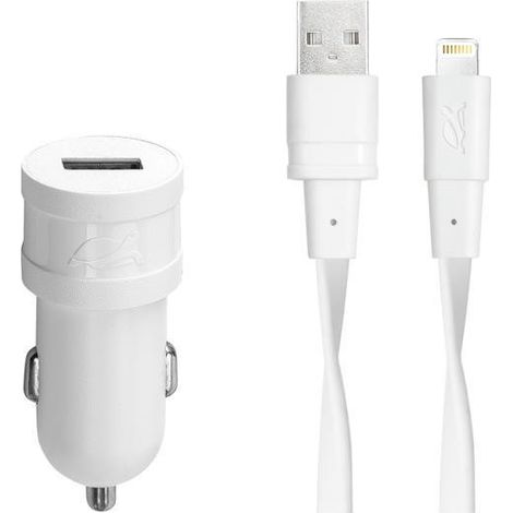 Rivacase VA4215, Auto, Allume-cigare, 5 V, 1,2 m, Blanc