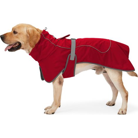 1 Veste Chien Imperméable,Doublure Polaire,Sangle Réglable,Bande Réfléchissante,Extérieur Randonnée