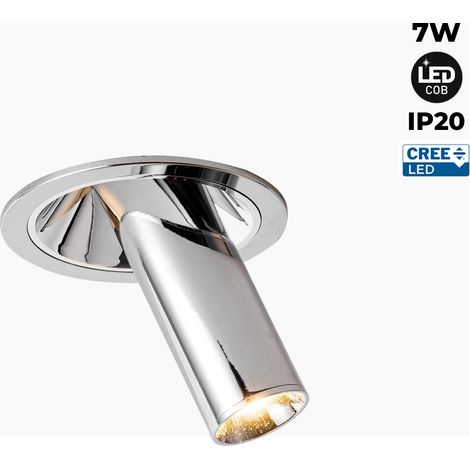 Spot LED encastré orientable "ALAI" - Zoom - 100mm - 2800K - LED - Chromé