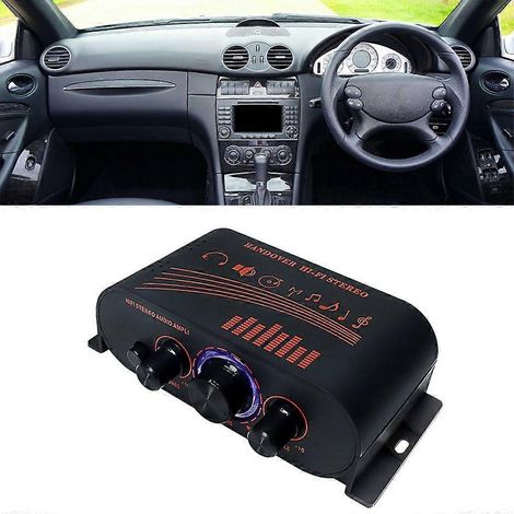 Amplificateur de puissance stéréo 2 canaux pour voiture, 12 V, 20 W + 20 W (1/4)