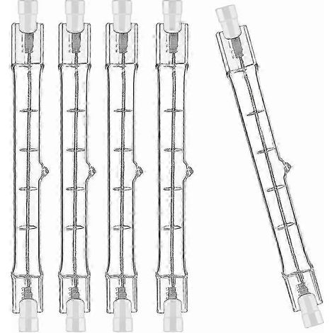 Lot de 5 ampoules halogènes R7s 118 mm 300 W 220 V (1/5)