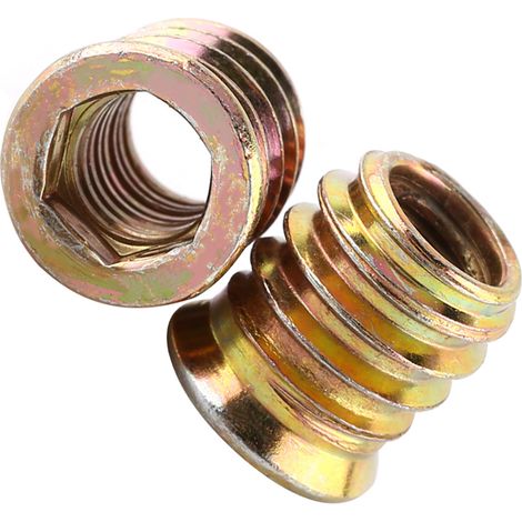 Écrous à insérer filetés pour bois, écrou de meuble en acier au carbone zingué (M815mm) (1/5)