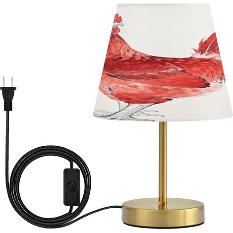 GuoChe Lampe de table aquarelle en forme coq rouge, 3 modes (1/5)