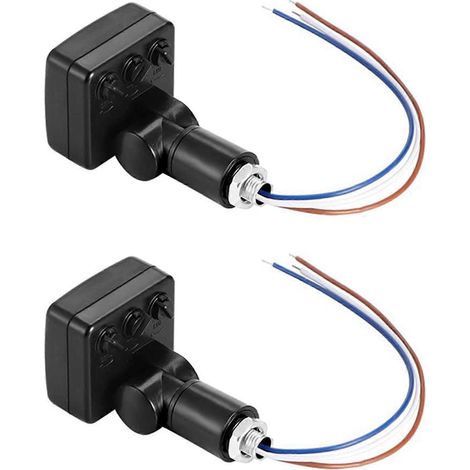 Deux mini capteurs infrarouges de présence humaine 220 V, interrupteur à induction infrarouge de présence humaine, projecteur LED, capteur de présence humaine PIR, réglable, noir. (1/5)