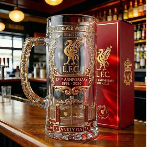 Neuer Bierkrug im Stil der alten Welt von Liverpool und Manchester City - Liverpool -